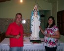 Visita de Nossa Senhora na casa da Dona Lourdes Ebani, e Zeneide Uliana - Venda Nova do Imigrante - E.S